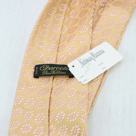 New Charvet Place Vendome Silk Floral Neck Tie - Picture 3 of 6